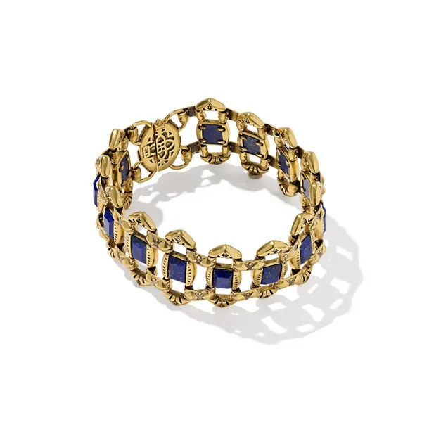 Catherine Statement Bracelet Vintage Gold with Blue Lapis by Kendra Scott House of Silva Wooster, OH