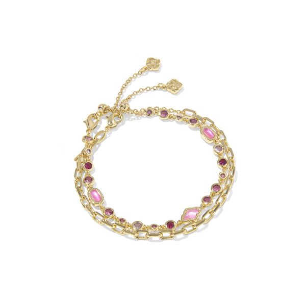 Mini Elisa Abbie Gold Pink Mix Bracelet Set by Kendra Scott House of Silva Wooster, OH