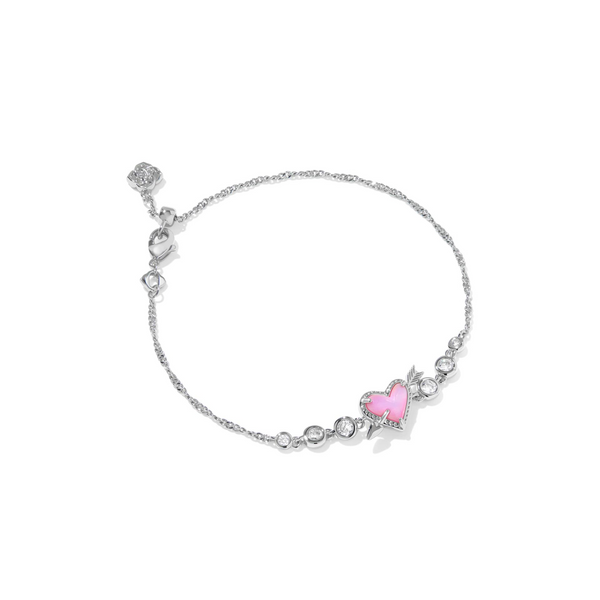 Ari Heart Arrow in Silver Pink Opalescent Braceletby Kendra Scott House of Silva Wooster, OH