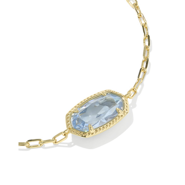 Elaina Luxe Chain Bracelet in Gold with Light Blue CZ by Kendra Scott Image 3 House of Silva Wooster, OH