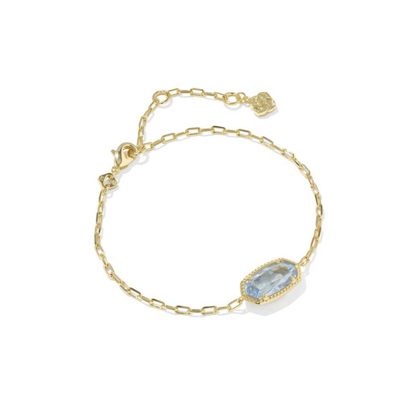 Elaina Luxe Chain Bracelet in Gold with Light Blue CZ by Kendra Scott House of Silva Wooster, OH