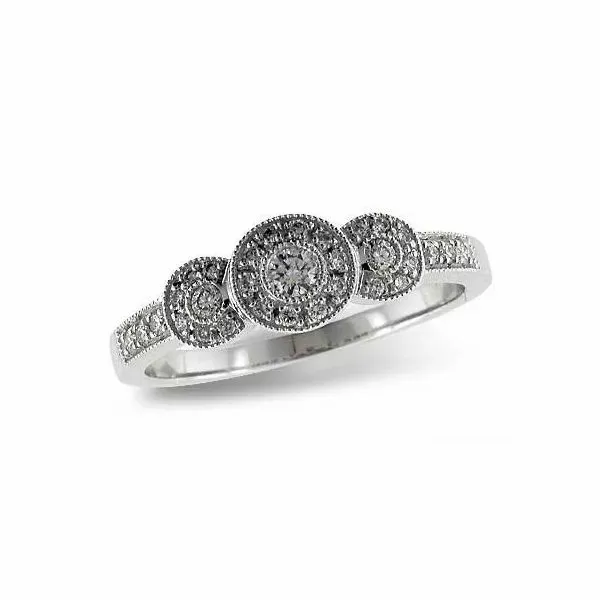 14K White Gold Triple Halo Style Ring Hudson Valley Goldsmith New Paltz, NY