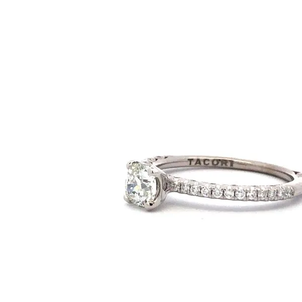 Estate 18K White Gold Tacori Diamond Engagement Ring Image 2 Hudson Valley Goldsmith New Paltz, NY