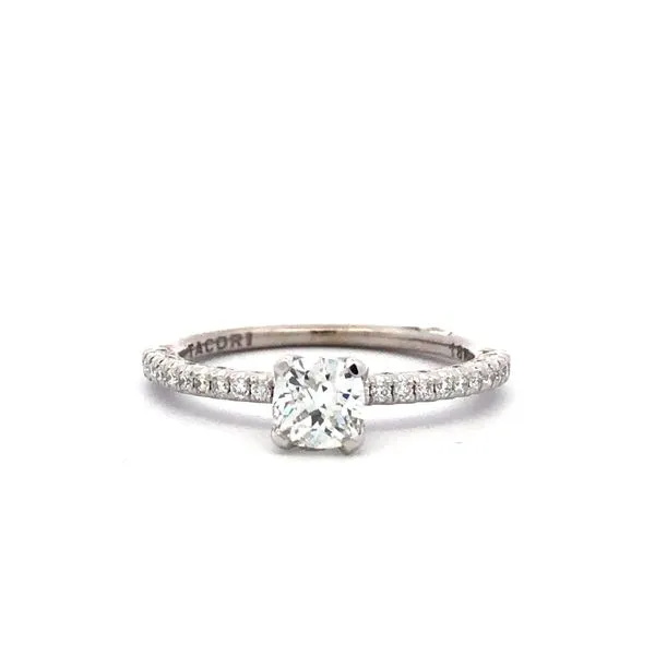 Estate 18K White Gold Tacori Diamond Engagement Ring Hudson Valley Goldsmith New Paltz, NY
