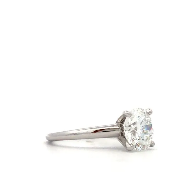 14Kt White Gold Diamond Engagement Ring Image 2 Hudson Valley Goldsmith New Paltz, NY