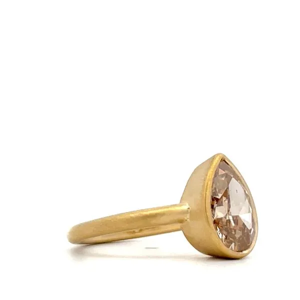 14Kt Yellow Gold Diamond Engagement Ring Image 3 Hudson Valley Goldsmith New Paltz, NY