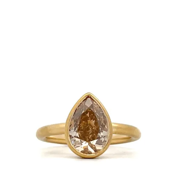 14Kt Yellow Gold Diamond Engagement Ring Hudson Valley Goldsmith New Paltz, NY