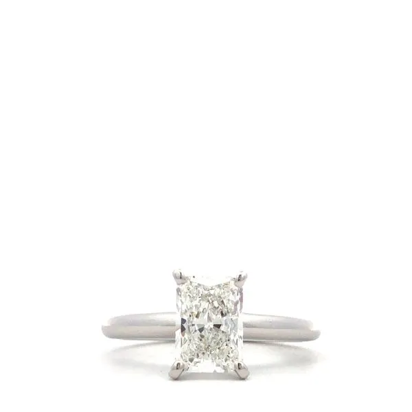 Radiant Lab Grown Diamond Solitaire Engagement Ring Hudson Valley Goldsmith New Paltz, NY