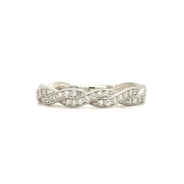 18K White Gold Diamond Twist Band Hudson Valley Goldsmith New Paltz, NY