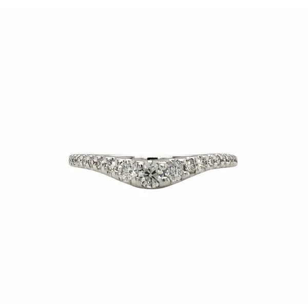 14K White Gold Diamond Tapered Band Hudson Valley Goldsmith New Paltz, NY