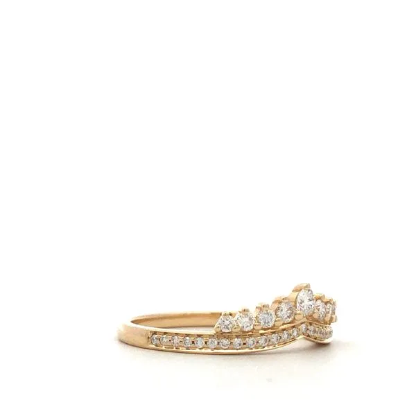 14k Yellow Gold 0.30cttw diamond slight curve crown ring Image 2 Hudson Valley Goldsmith New Paltz, NY