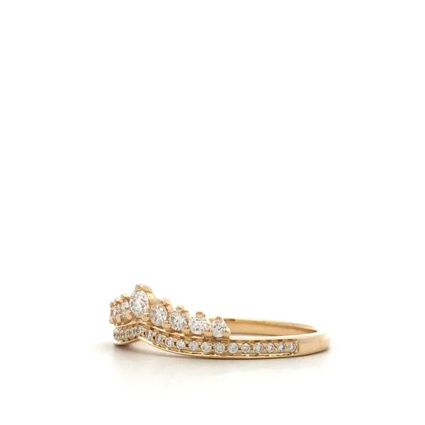 14k Yellow Gold 0.30cttw diamond slight curve crown ring Image 3 Hudson Valley Goldsmith New Paltz, NY