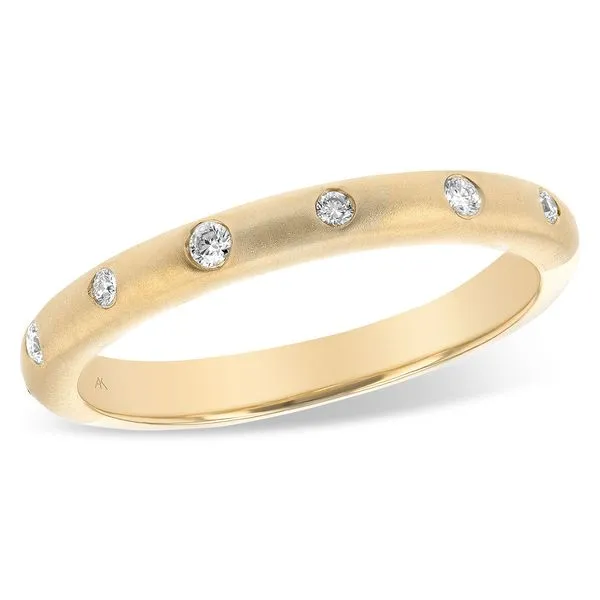 14k rose gold 0.09cttw flush set single band diamond Hudson Valley Goldsmith New Paltz, NY