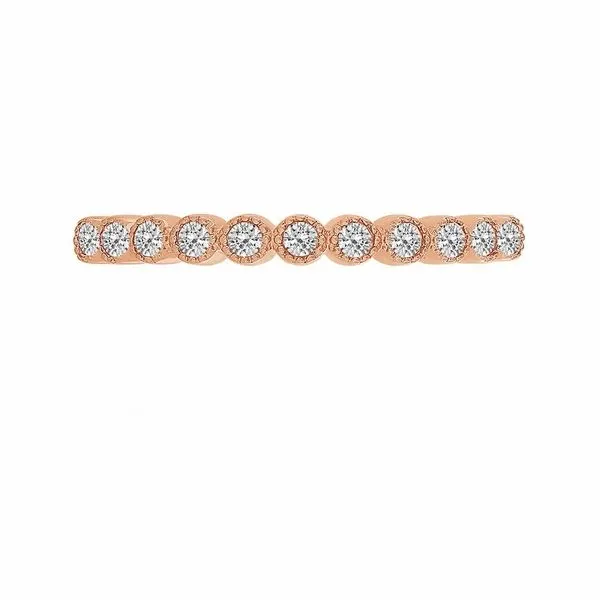 14K Rose Gold Stackable Diamond Band 0.16Ctw Hudson Valley Goldsmith New Paltz, NY