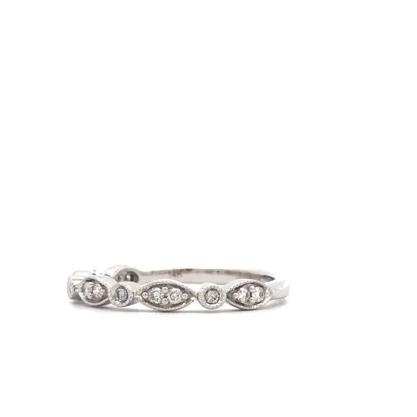 Ladies Diamond Wedding Band Image 2 Hudson Valley Goldsmith New Paltz, NY