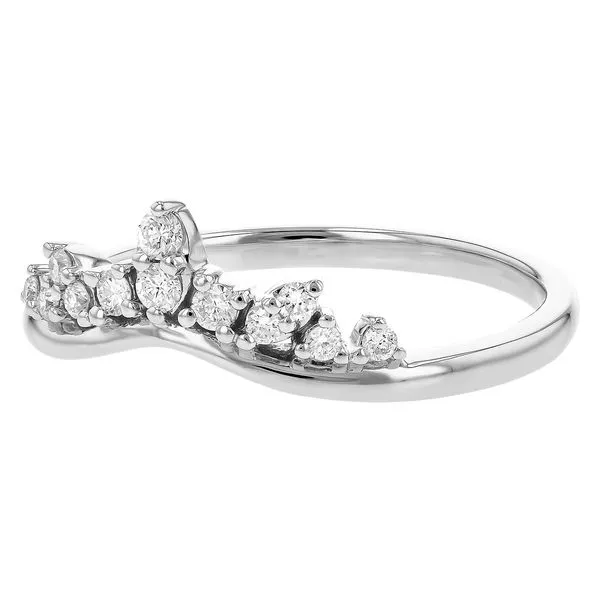 14K White Gold & 0.15ctw Diamond Enhancer Image 2 Hudson Valley Goldsmith New Paltz, NY