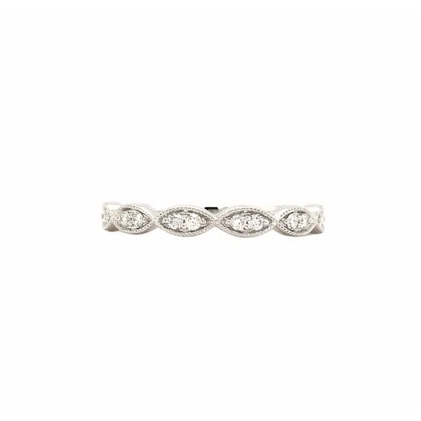 14K White Gold Diamond Wedding Band Hudson Valley Goldsmith New Paltz, NY