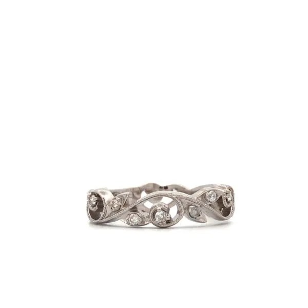 Ladies Diamond Wedding Band Image 3 Hudson Valley Goldsmith New Paltz, NY