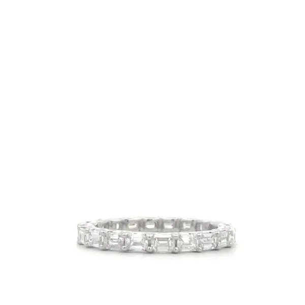 14K White Gold Ladies Diamond Eternity Band Image 2 Hudson Valley Goldsmith New Paltz, NY