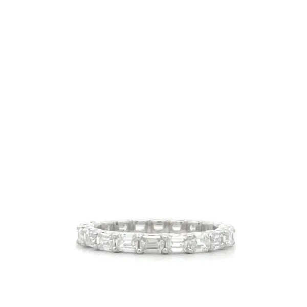 14K White Gold Ladies Diamond Eternity Band Image 3 Hudson Valley Goldsmith New Paltz, NY