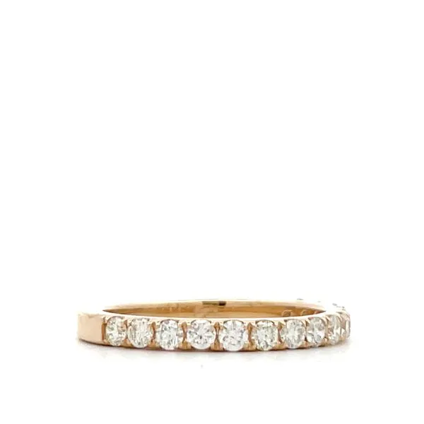 14K Yellow Gold Ladies Diamond Wedding Band Image 2 Hudson Valley Goldsmith New Paltz, NY