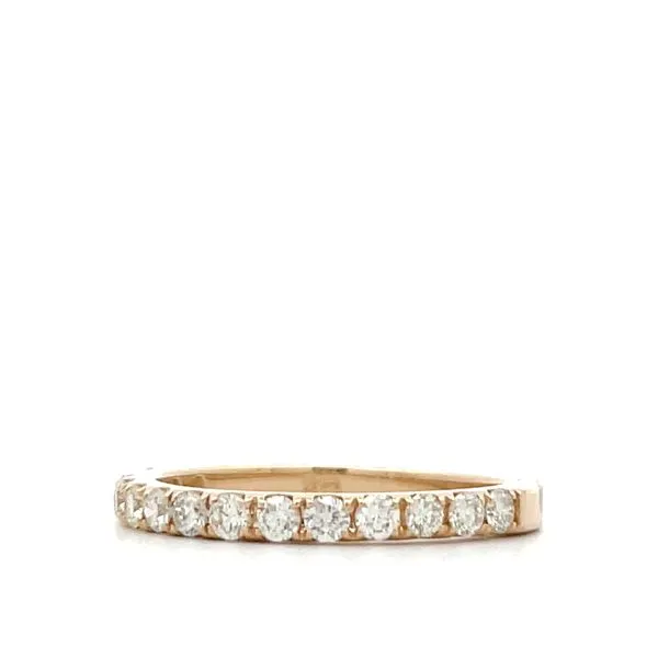 14K Yellow Gold Ladies Diamond Wedding Band Image 3 Hudson Valley Goldsmith New Paltz, NY