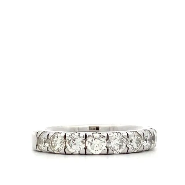 14K White Gold Ladies Diamond Wedding Band Image 2 Hudson Valley Goldsmith New Paltz, NY