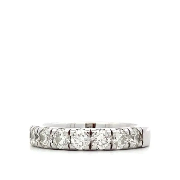 14K White Gold Ladies Diamond Wedding Band Image 3 Hudson Valley Goldsmith New Paltz, NY