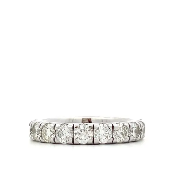 14K White Gold Ladies Diamond Wedding Band Hudson Valley Goldsmith New Paltz, NY