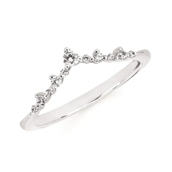 14K White Gold Ladies Diamond Shadow Band Hudson Valley Goldsmith New Paltz, NY
