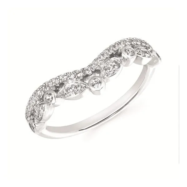 14K White Gold Ladies Diamond Wedding Band Hudson Valley Goldsmith New Paltz, NY