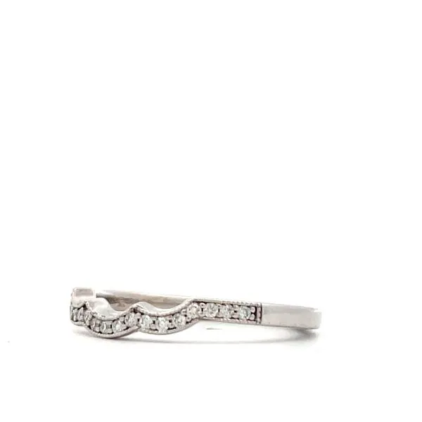 14K White Gold Ladie's Diamond Wedding Band Image 2 Hudson Valley Goldsmith New Paltz, NY