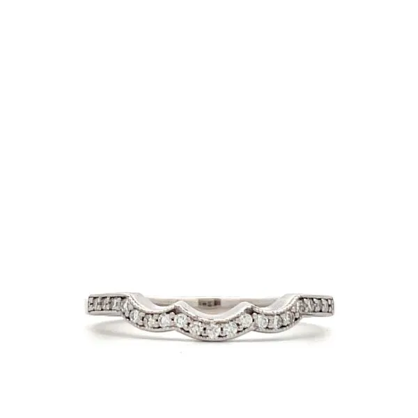 14K White Gold Ladie's Diamond Wedding Band Hudson Valley Goldsmith New Paltz, NY