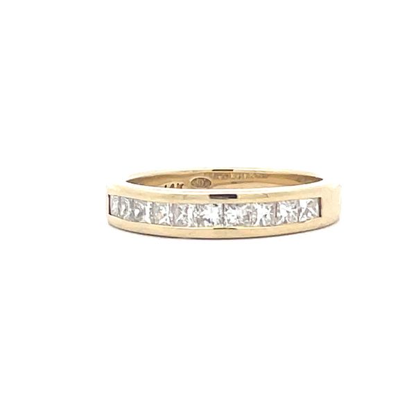 14Kt Yellow Gold Princess Diamond Band Image 2 Hudson Valley Goldsmith New Paltz, NY
