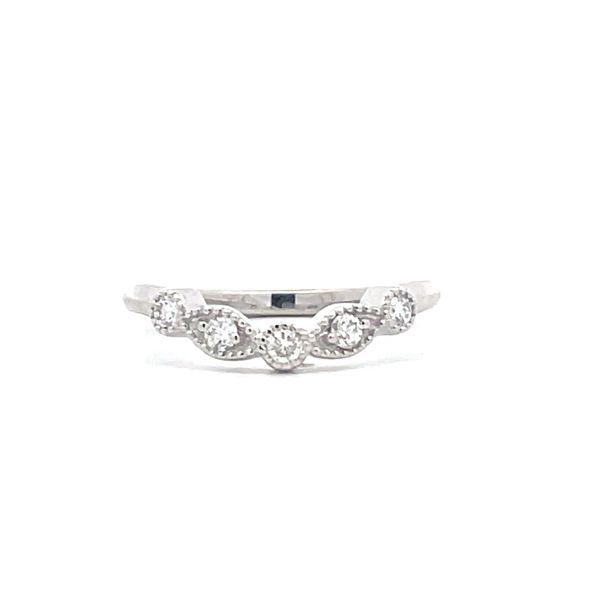 14Kt White Gold Diamond Wedding Band Hudson Valley Goldsmith New Paltz, NY