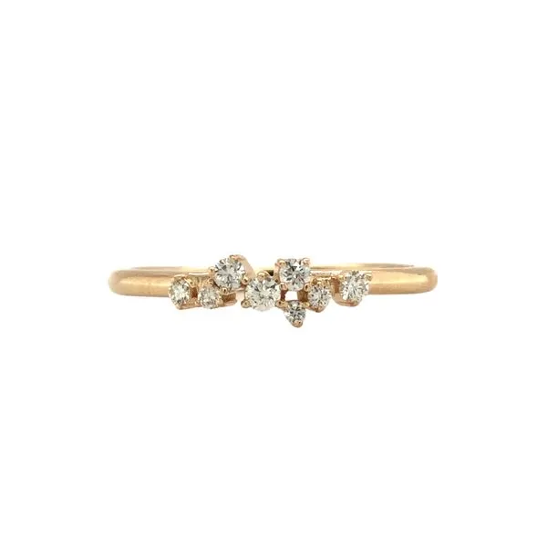14k yellow gold floating fashion ring featuring 0.15ctw round brilliant diamonds Image 2 Hudson Valley Goldsmith New Paltz, NY