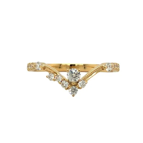 18Kt Yellow Gold Diamond Chevron Fashion Ring Hudson Valley Goldsmith New Paltz, NY