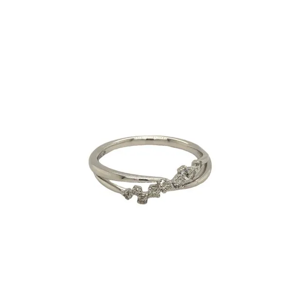 1/10 Ctw. Criss Cross Diamond Fashion Ring In 14K White Gold Hudson Valley Goldsmith New Paltz, NY