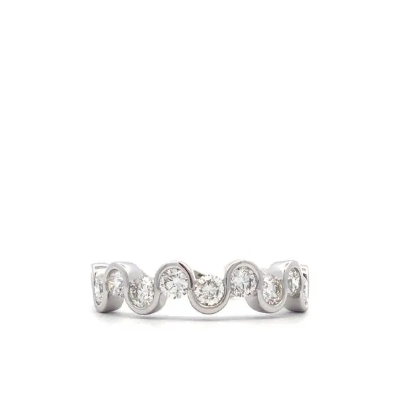 18k White Gold Ring Featuring 0.75Cttw Natural Round Brilliant Diamonds Hudson Valley Goldsmith New Paltz, NY