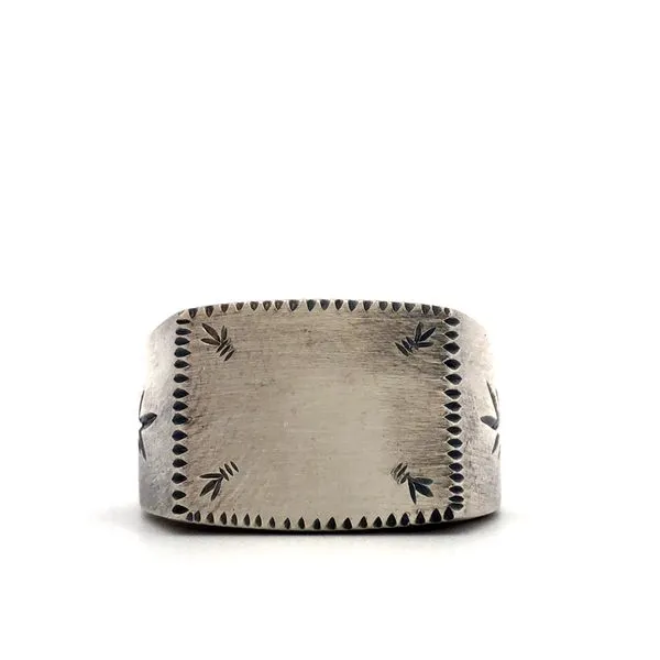 Sterling Silver Signet Style Diamond Fashion Ring Hudson Valley Goldsmith New Paltz, NY