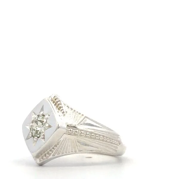 Sterling Silver Art Deco Inspired Diamond Fashion Ring Image 2 Hudson Valley Goldsmith New Paltz, NY