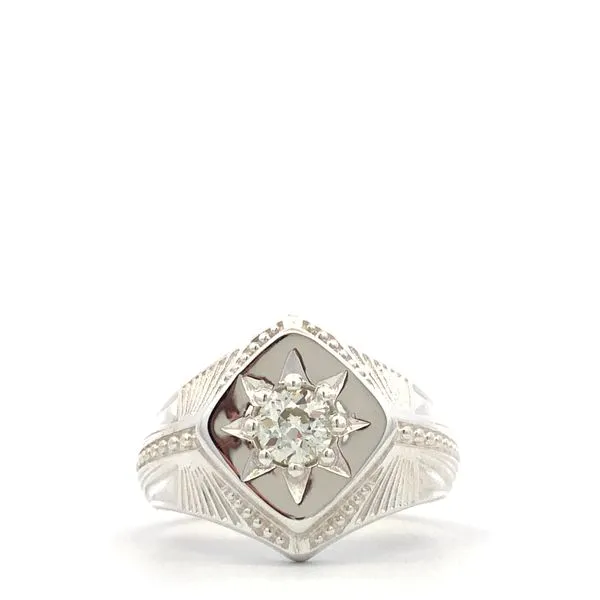 Sterling Silver Art Deco Inspired Diamond Fashion Ring Hudson Valley Goldsmith New Paltz, NY