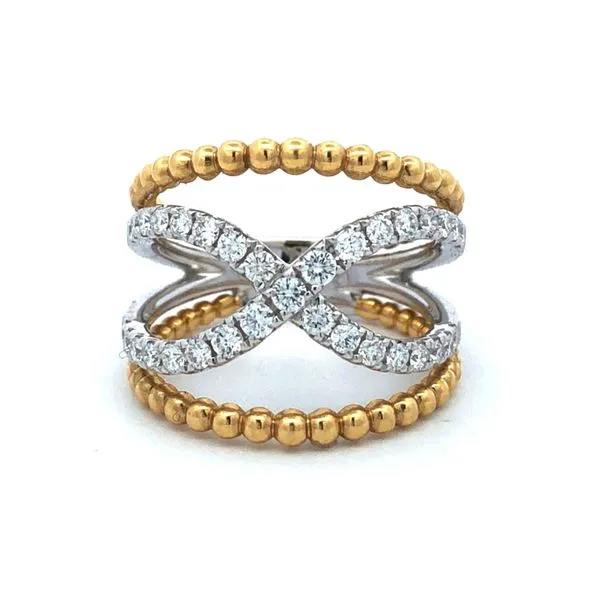 18K Two Tone Diamond Fashion Ring Hudson Valley Goldsmith New Paltz, NY