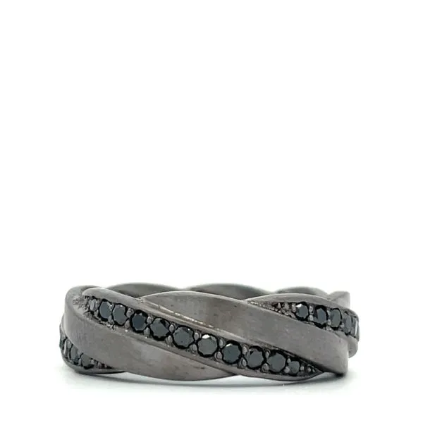 Tantalum Twist Diamond Fashion Ring Hudson Valley Goldsmith New Paltz, NY