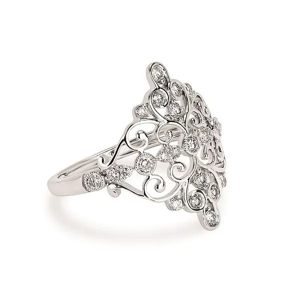 14K Gold Diamond Fashion Ring Image 2 Hudson Valley Goldsmith New Paltz, NY