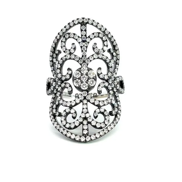 18K Black Gold Diamond Fashion Ring Hudson Valley Goldsmith New Paltz, NY
