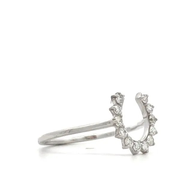 14Kt White Gold Diamond Fashion Ring Image 2 Hudson Valley Goldsmith New Paltz, NY