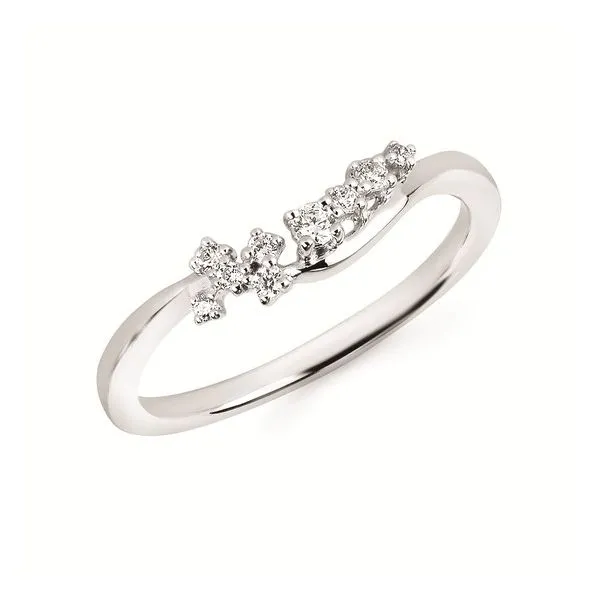 14K White Gold Diamond Cluster Band Hudson Valley Goldsmith New Paltz, NY