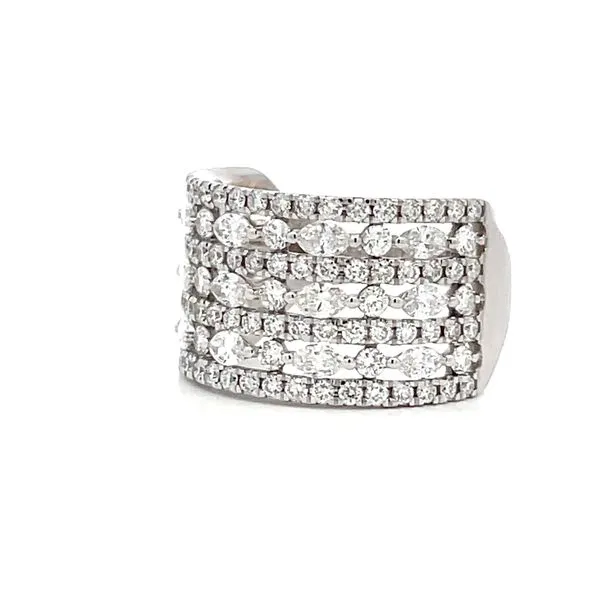 14Kt White Gold Diamond Fashion Ring Image 2 Hudson Valley Goldsmith New Paltz, NY