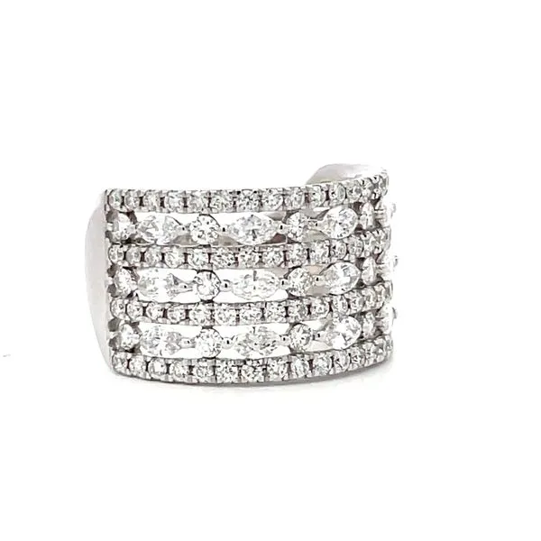 14Kt White Gold Diamond Fashion Ring Image 3 Hudson Valley Goldsmith New Paltz, NY